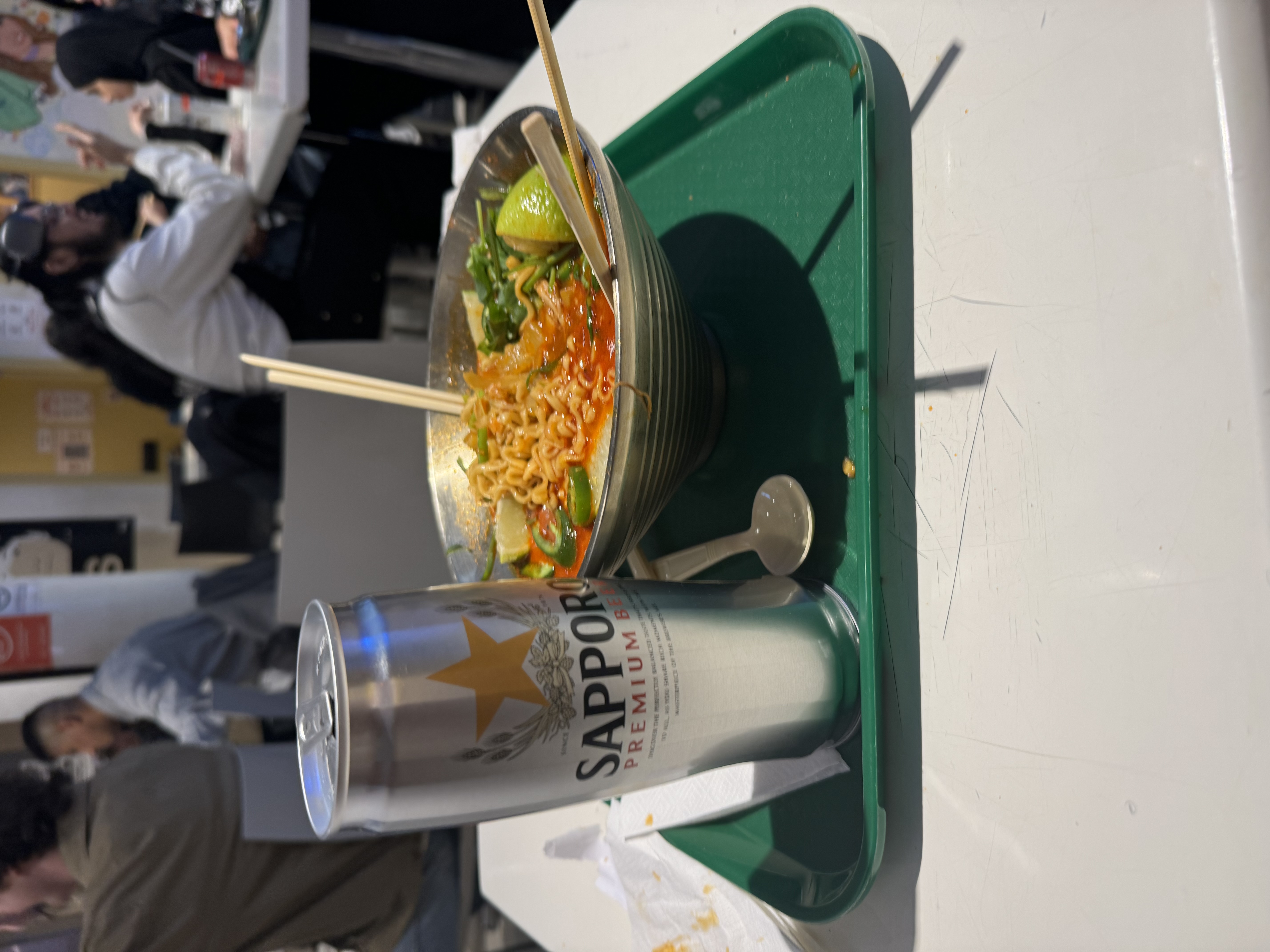 Naturally it was accompanied by a Sapporo 